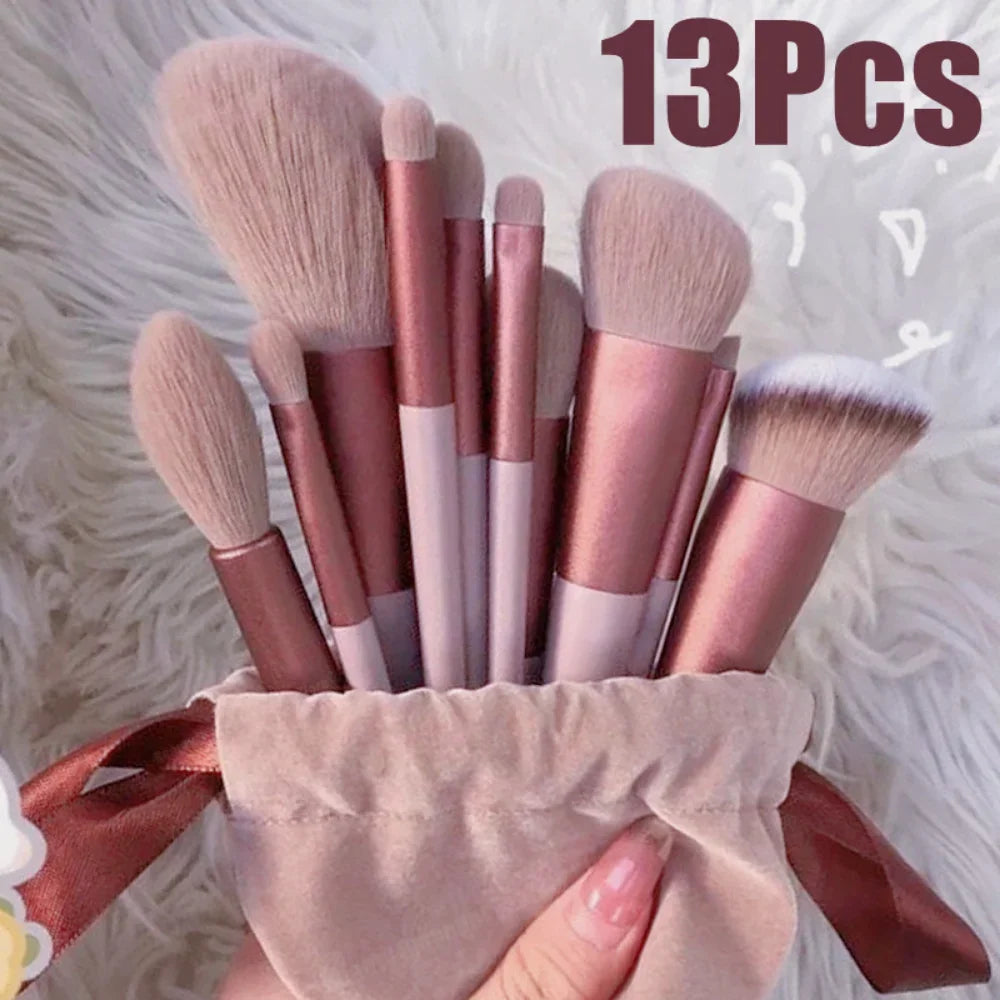 13-Piece Makeup Brush Set: Blush, Foundation & Eye Tools